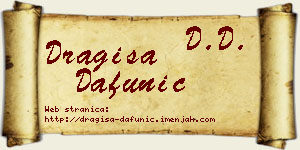 Dragiša Dafunić vizit kartica